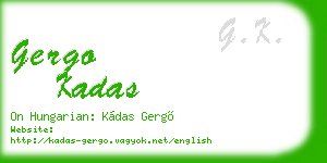 gergo kadas business card